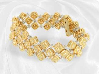 Armband: modernes Diamantarmband Yellow/White, 16c…