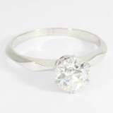 Platin-Solitär-Ring mit schönem Altschliff-Diamant… - фото 3