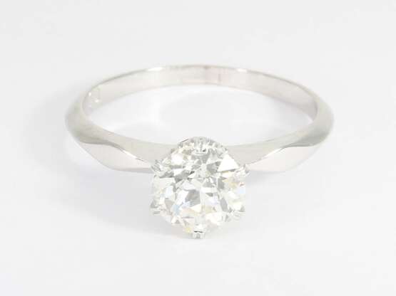 Platin-Solitär-Ring mit schönem Altschliff-Diamant… - photo 4