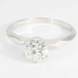 Platin-Solitär-Ring mit schönem Altschliff-Diamant… - Foto 5