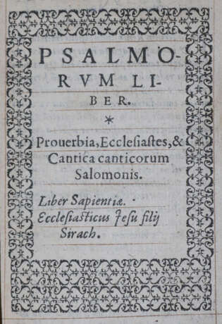 Psalmorum liber. - photo 1