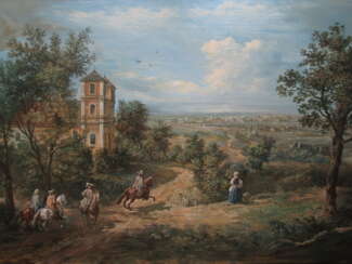 vue sur la ville Йоханесдаль (le Village Rouge) de la part de Киркгофа. 17 siècle.