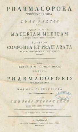 Pharmacopoea Wirtembergica - фото 1