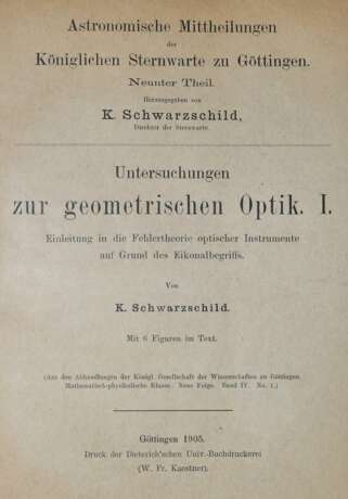Schwarzschild, K. - Foto 1