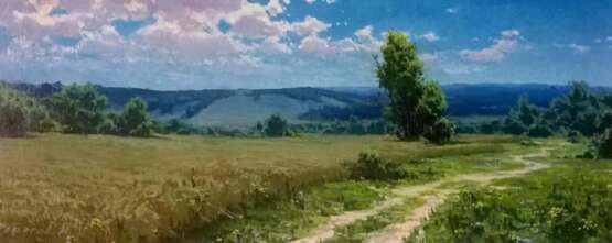 “The way home” Canvas Oil paint Realist Landscape painting 2015 - photo 1