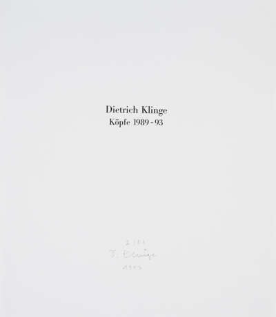 Dietrich Klinge. Köpfe 1989-93 - Foto 6