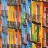 «Балконы специальная цена 50 * 50» Холст Акриловые краски Реализм Пейзаж 2019 г. - фото 1