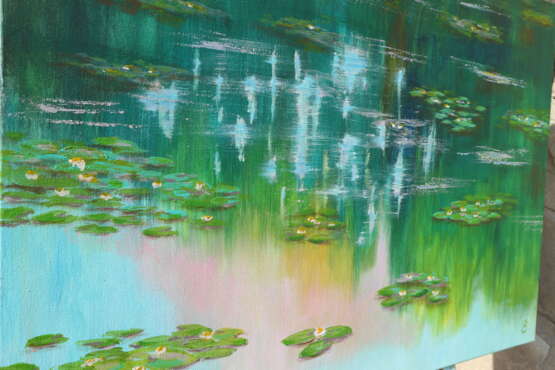 Lake Leinwand Acrylfarbe Impressionismus Landschaftsmalerei 2019 - Foto 5