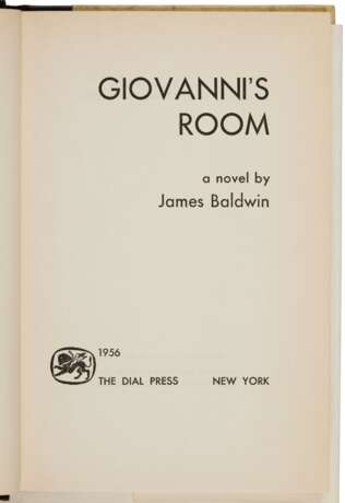 Baldwin, James | Giovanni's Room, inscribed to William Cole - фото 3