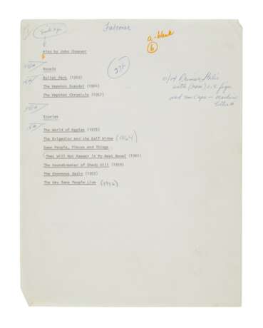 Cheever, John | The final, corrected typescript of his 1977 novel Falconer - photo 2