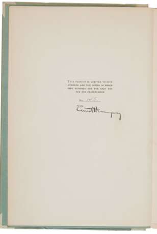 Hemingway, Ernest | A Farewell to Arms, signed limited edition - Foto 2