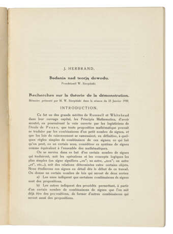 HERBRAND, Jacques (1908-31) - Foto 2