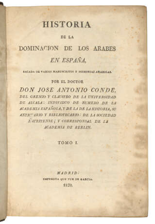 CONDE, Jos&#233; Antonio (1766-1820) - фото 1