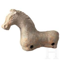 Terrakotta-Spielzeugpferd, römisch, 1.- 3. Jhdt.