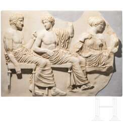 Götterversammlung, Reproduktion eines antiken Reliefs, Griechenland, 20. Jhdt.