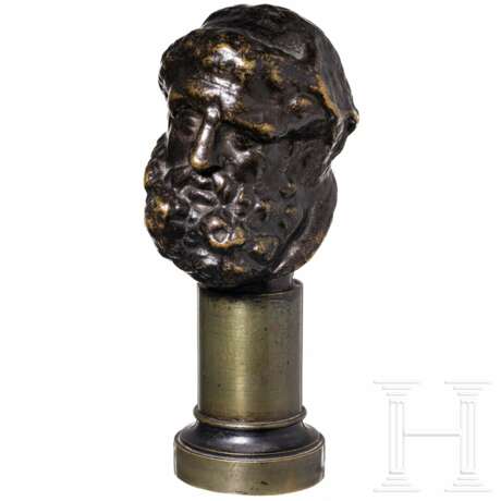 Bronzekopf eines Gelehrten (Homer?), Frankreich, 19. Jhdt. - photo 1