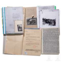 Dokumente der Ausgrabungen auf dem Gelände der Schlacht von Skalitz am 28.6.1866 und weitere Papiere