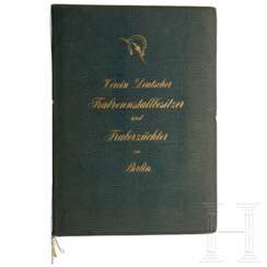 August Graf von Bismarck (1849 - 1920) - Ehrenmitgliedschafts-Urkunde des Vereins Deutscher Trabrennstallbesitzer und Traberzüchter zu Berlin, 1912