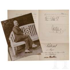 Kaiser Wilhelm II. - Autograph und Portraitfoto
