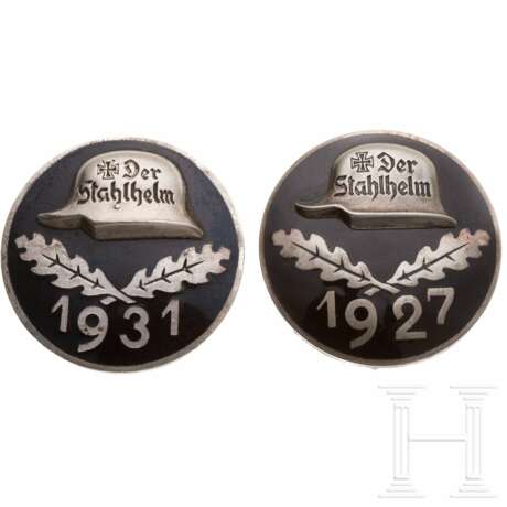 Diensteintrittsabzeichen "1927" und "1931" des Stahlhelmbundes - Foto 1