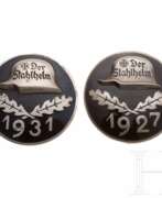 Badges. Diensteintrittsabzeichen "1927" und "1931" des Stahlhelmbundes