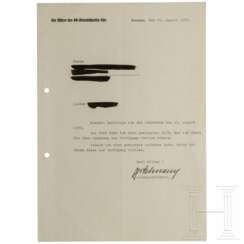 SS-OGruf. Theodor Berkelmann - eigenhändig signierter Brief, 1939