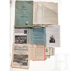 NSDAP-Akte der Kreisleitung Rosenheim "Der Bürgermeister" sowie zahlreiche Schreiben, Unterlagen und Zeitschriften