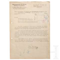 Oberst i.G. Claus Schenk Graf von Stauffenberg - eigenhändig signierter Brief vom 10. Juli 1944