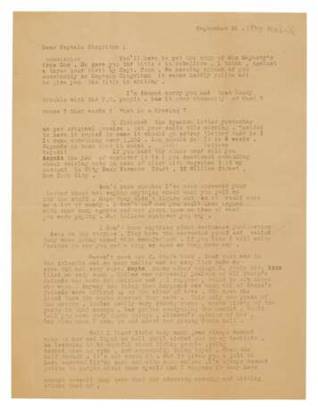 Hemingway, Ernest | Typed letter signed to Arnold Gingrich, a lengthy criticism of Gertrude Stein - фото 2