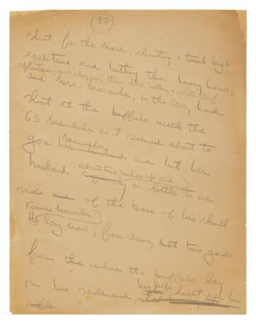 Hemingway, Ernest | The autograph manuscript of "The Short Happy Life of Francis Macomber." [Key West, finished April 1936] - Foto 4