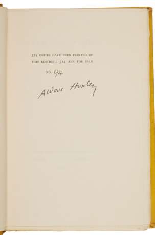 Huxley, Aldous | Brave New World, signed limited edition - photo 1