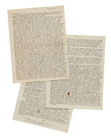 Kerouac, Jack | Typed letter to Allen Ginsberg, a blunt letter addressing a rift in their friendship - photo 1