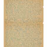 Kerouac, Jack | Autograph letter signed to Alan Harrington; "I start to work.. on my 2nd novel this week. 'On the Road.' I think" - фото 1
