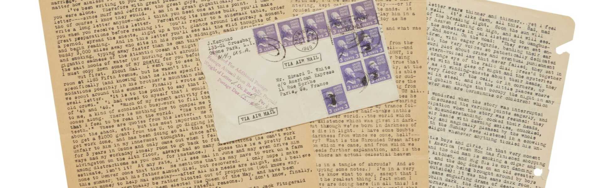 Kerouac, Jack | Typed letter signed to Ed White, with an an excerpt from On the Road