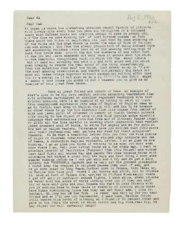 Kerouac, Jack | Typed letter signed to Ed White, discussing On the Road, Alene Lee, and Malcolm Cowley - photo 2