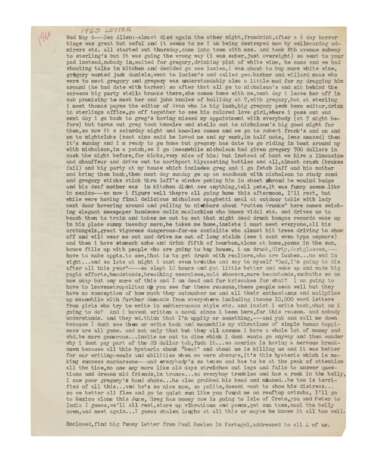 Kerouac, Jack | Typed letter to Allen Ginsberg; "God, I'm going to die this year" - Foto 1