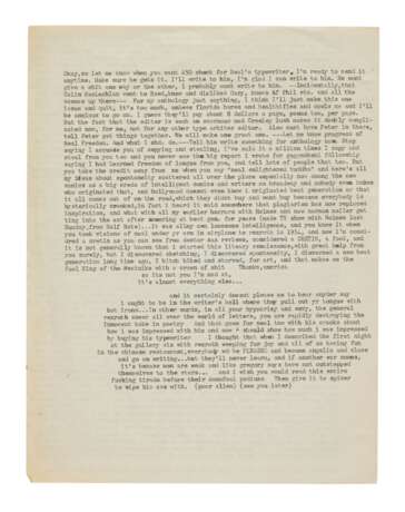 Kerouac, Jack | Typed letter to Allen Ginsberg; "God, I'm going to die this year" - Foto 2