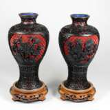 Paar Lacquer Vasen - Foto 1