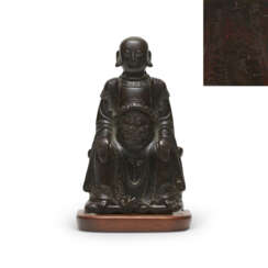 AN INSCRIBED AND DATED BRONZE FIGURE OF ZHENWU