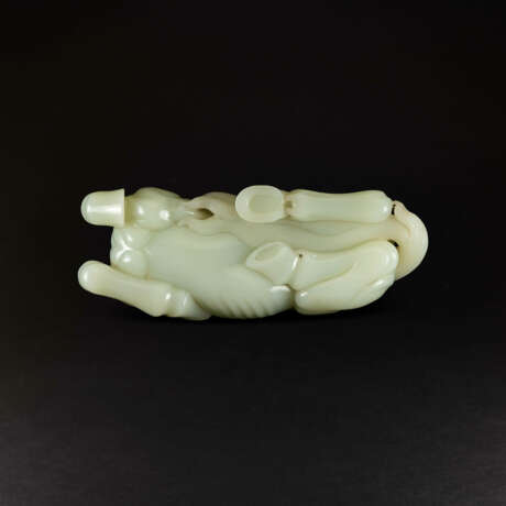 A PALE CELADON JADE ‘HORSE AND MONKEY’ GROUP - photo 4