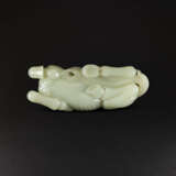 A PALE CELADON JADE ‘HORSE AND MONKEY’ GROUP - photo 4