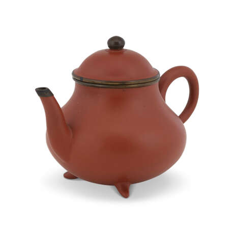 A YIXING TRIPOD TEAPOT AND COVER - photo 1