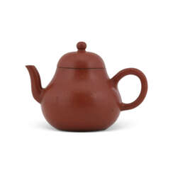A YIXING PEAR-SHAPED TEAPOT AND COVER