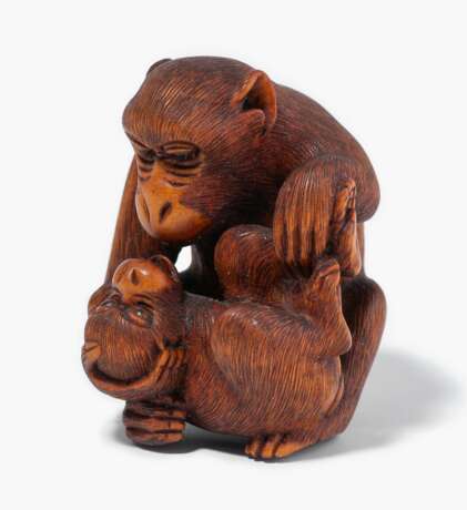 Holz-Netsuke von Ikko - Foto 1