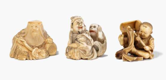 Lot: 3 Netsuke - photo 1