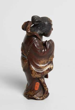 Holz-Netsuke von Kyokusei - photo 5