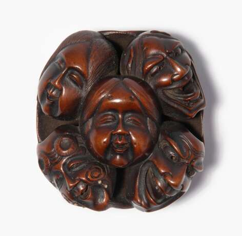 Holz-Manjû-Netsuke - photo 1