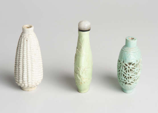 Lot: 4 Keramik Snuff Bottles - Foto 6