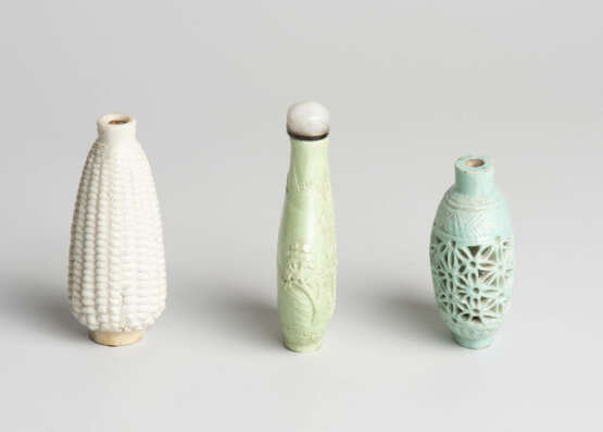 Lot: 4 Keramik Snuff Bottles - Foto 8