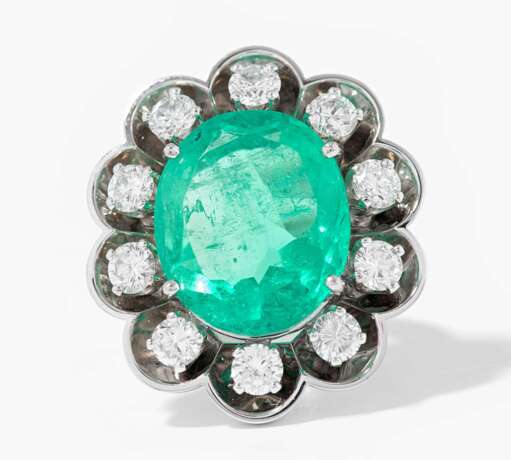 Smaragd-Brillant-Ring - фото 1